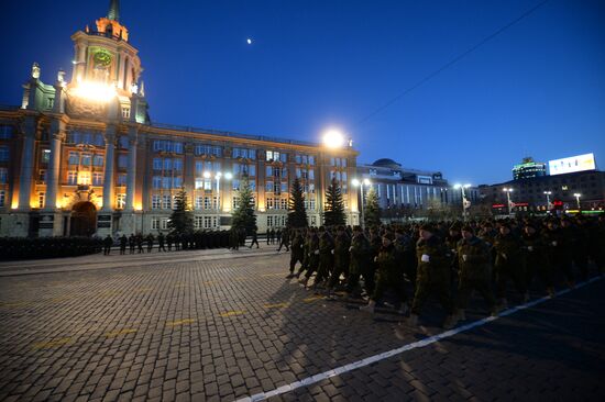 Victory Day parade rehearsal in Yekaterinburg