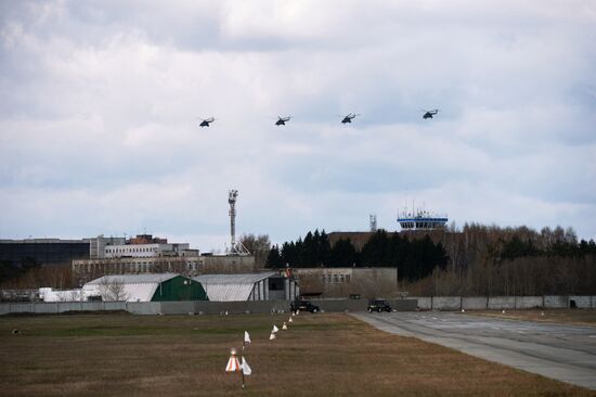 V-Day parade rehearsal in Novosibirsk