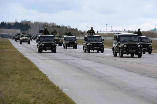 V-Day parade rehearsal in Novosibirsk