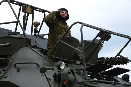 V-Day parade rehearsal in Novosibirsk