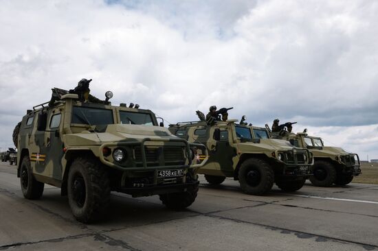 V-Day parade rehearsal in Novosibirsk