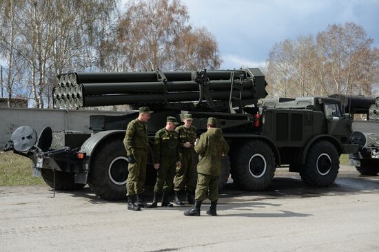 V-Day parade rehearsal in Novosibirsk