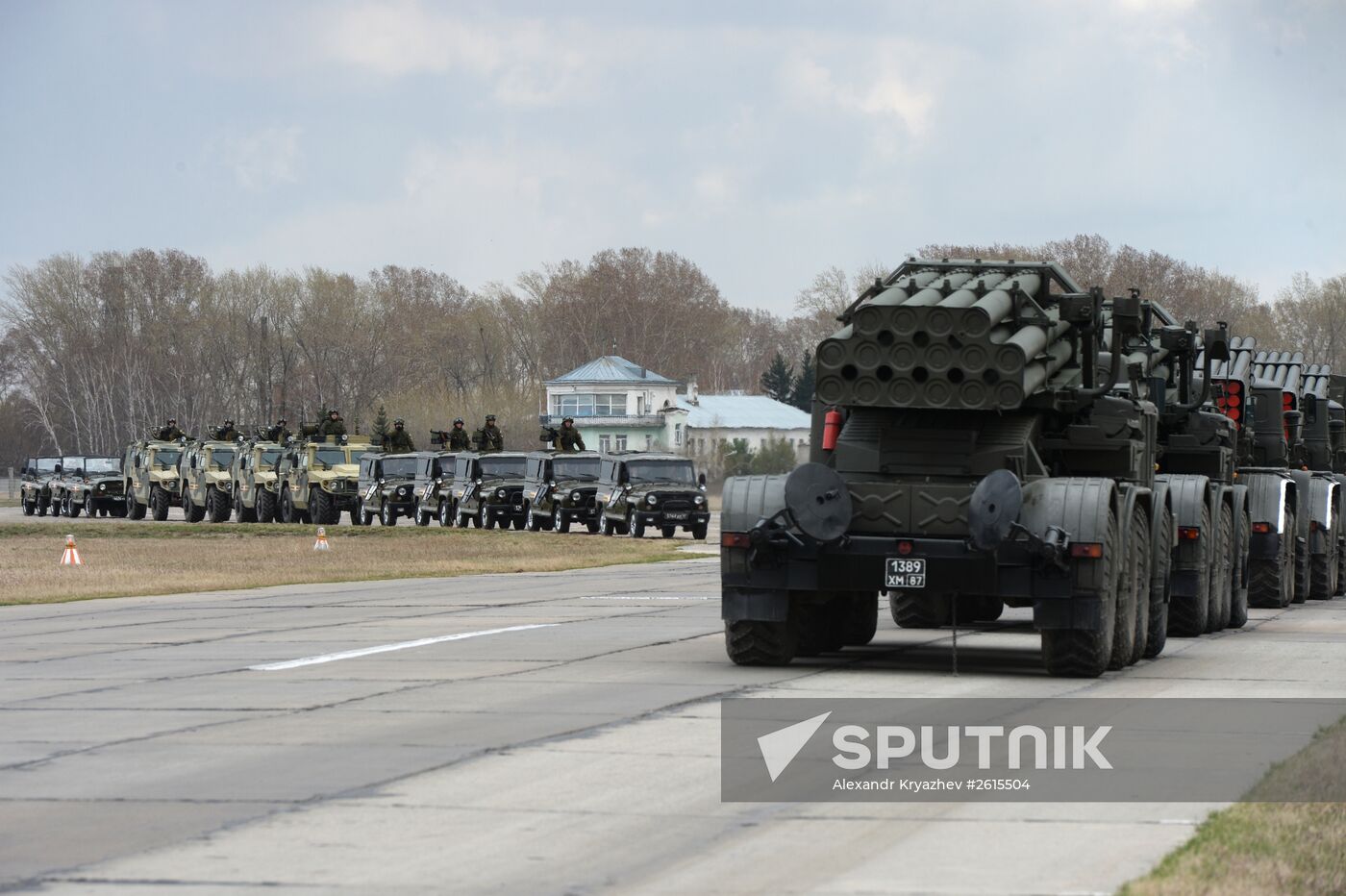 V-Day parade rehearsal in Novosibirsk