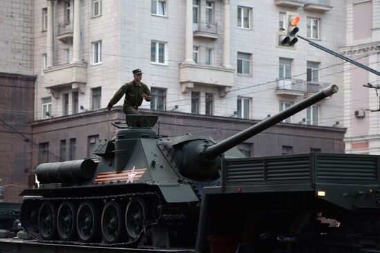 Victory Day Parade rehearsal in Moscow