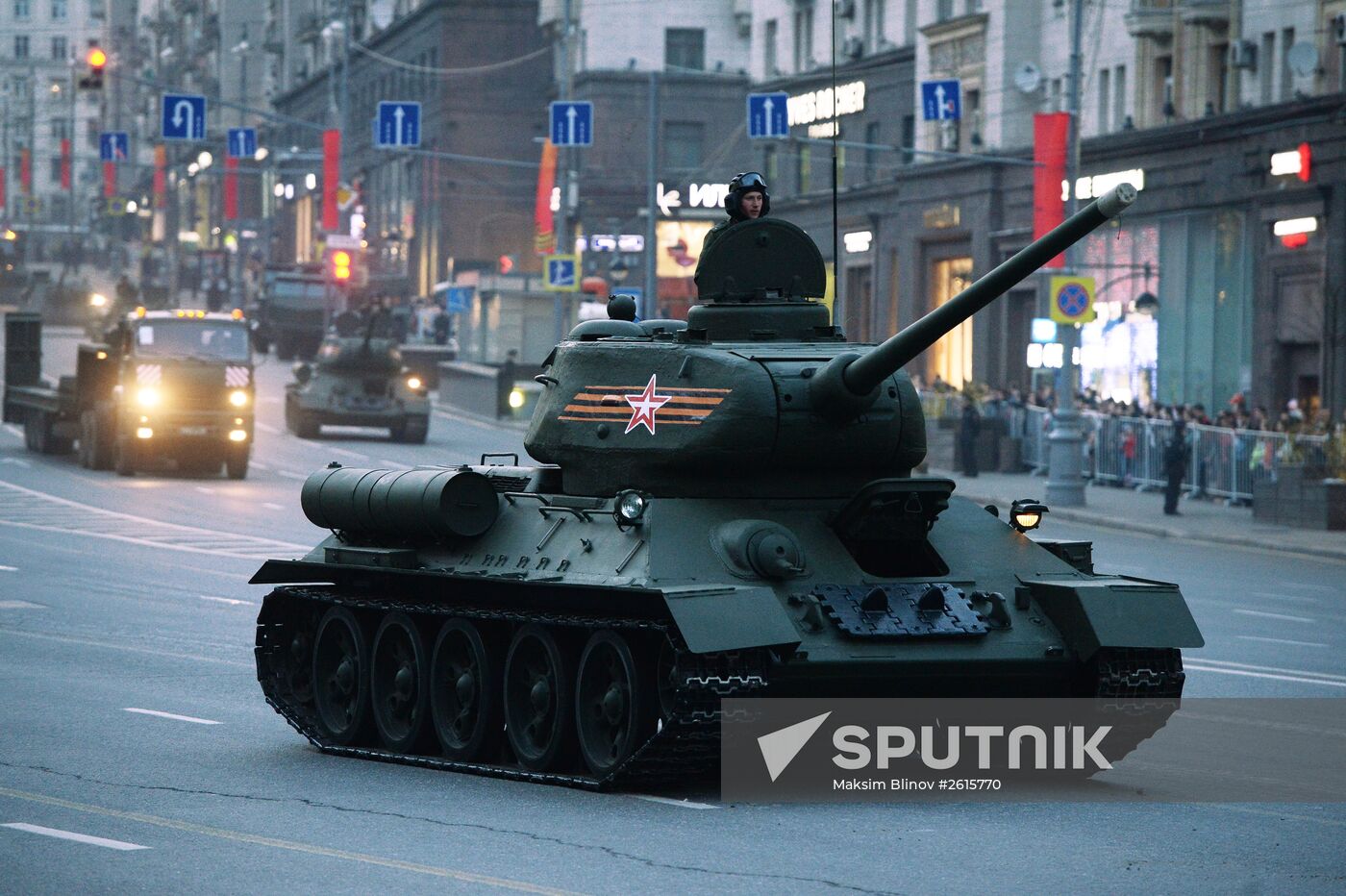 Victory Day Parade rehearsal in Moscow