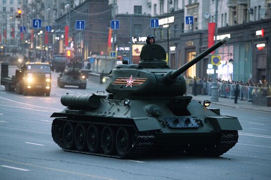 Victory Day Parade rehearsal in Moscow