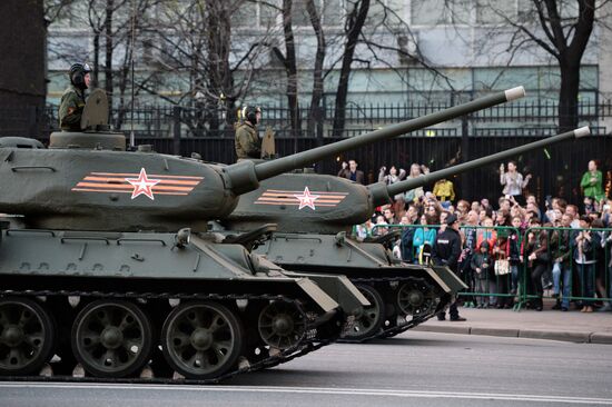 Victory Day Parade rehearsal in Moscow