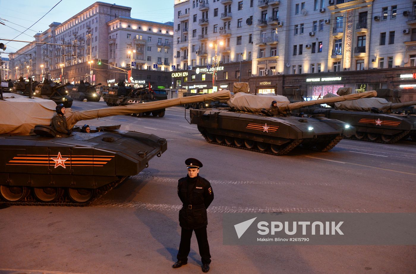 Victory Day Parade rehearsal in Moscow