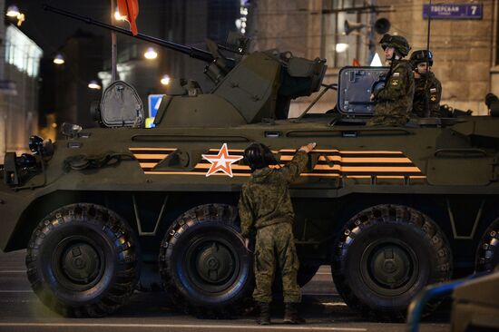 Victory Day Parade rehearsal in Moscow