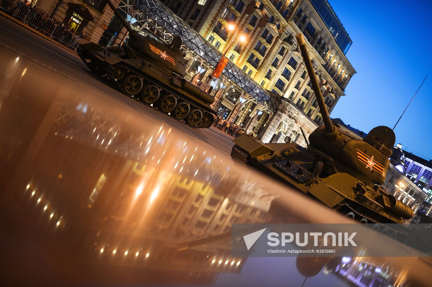Victory Day Parade rehearsal in Moscow