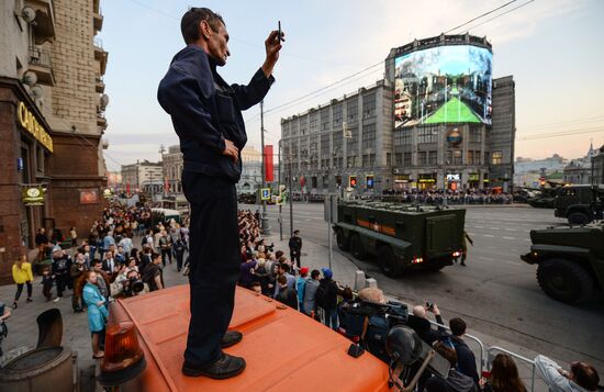 Victory Day Parade rehearsal in Moscow