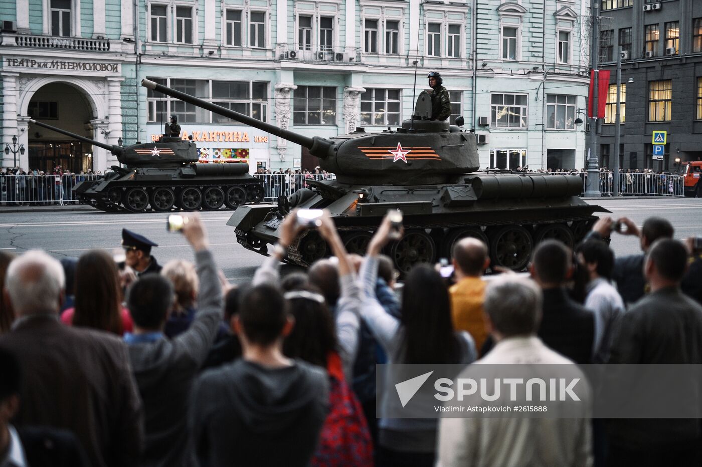 Victory Day Parade rehearsal in Moscow