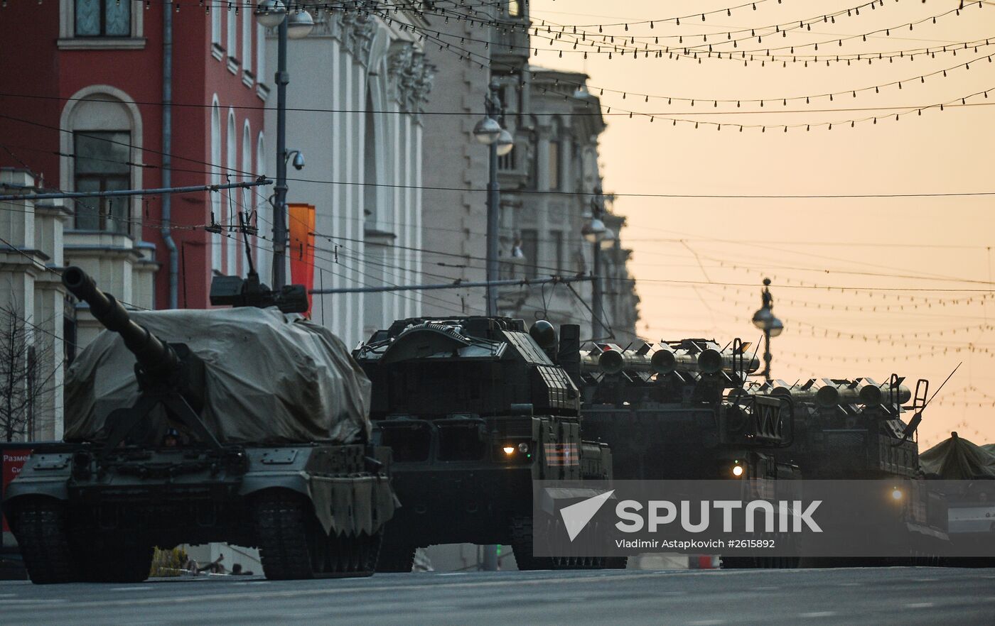 Victory Day Parade rehearsal in Moscow