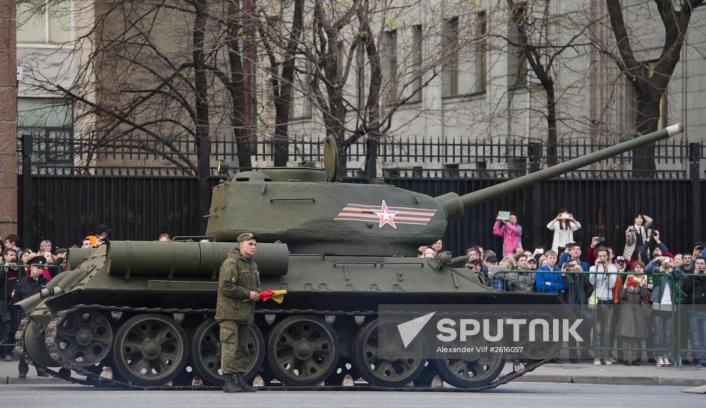 Victory Day Parade rehearsal in Moscow