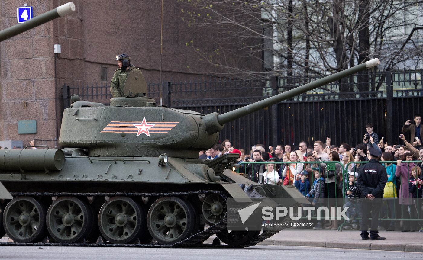 Victory Day Parade rehearsal in Moscow