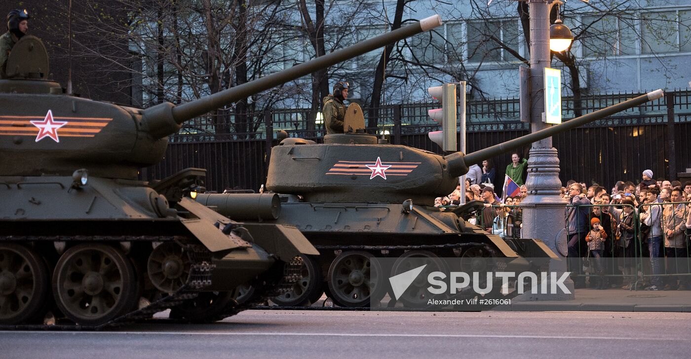 Victory Day Parade rehearsal in Moscow