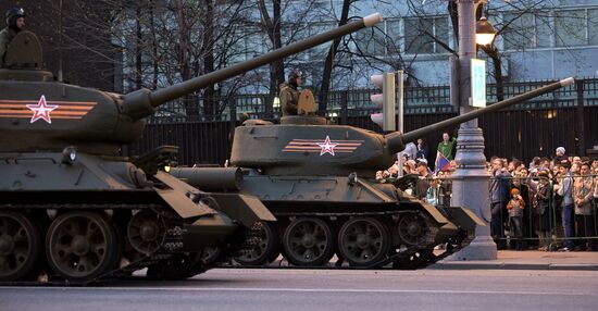 Victory Day Parade rehearsal in Moscow