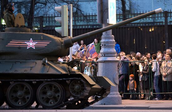 Victory Day Parade rehearsal in Moscow