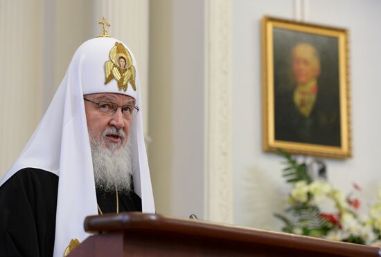 Patriarch Kirill of Moscow and All Russia receives DSc Honoris Causa certificate of the Russian Diplomatic Academy