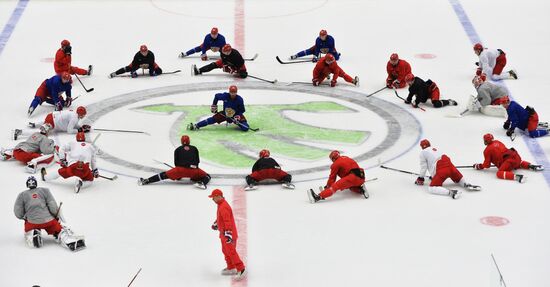 Russian national ice hockey team's training session