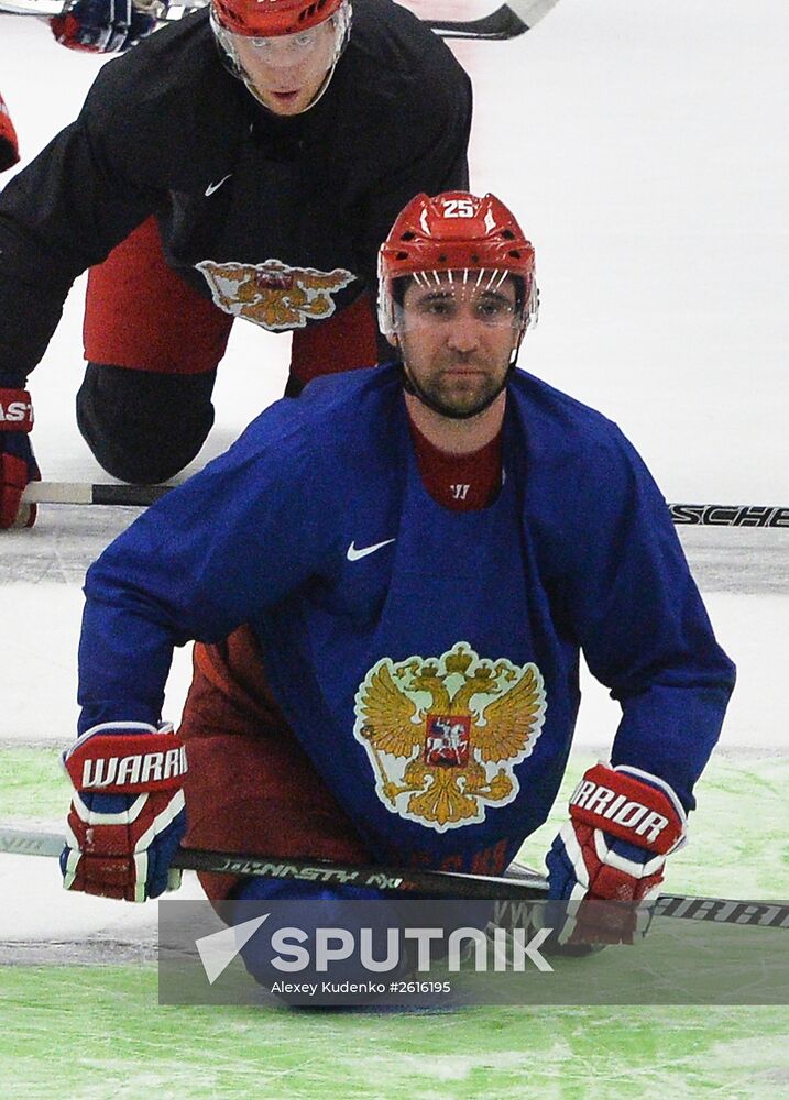 Russian national ice hockey team's training session