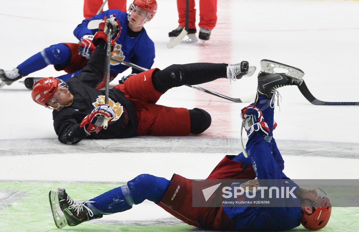 Russian national ice hockey team's training session