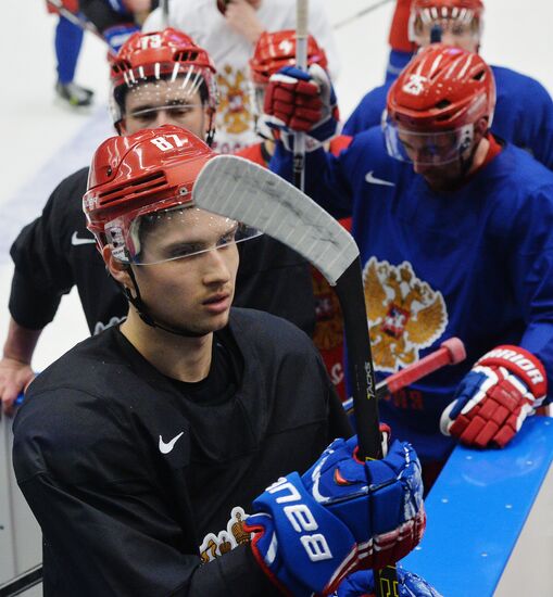 Russian national ice hockey team's training session