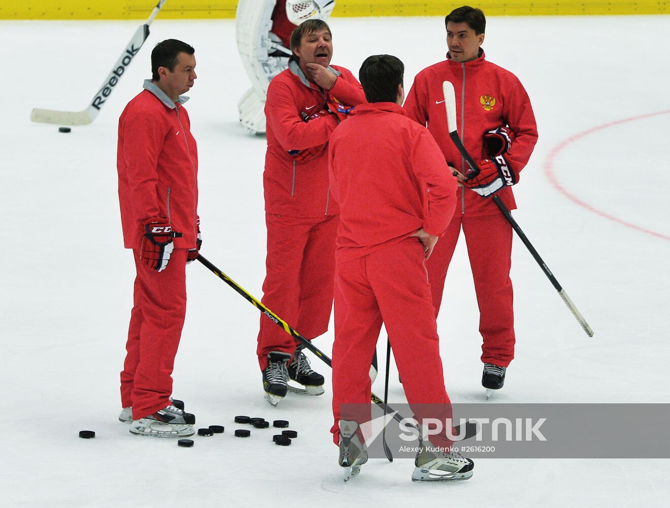 Russian national ice hockey team's training session