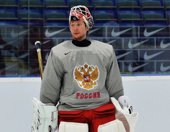 Russian national ice hockey team's training session