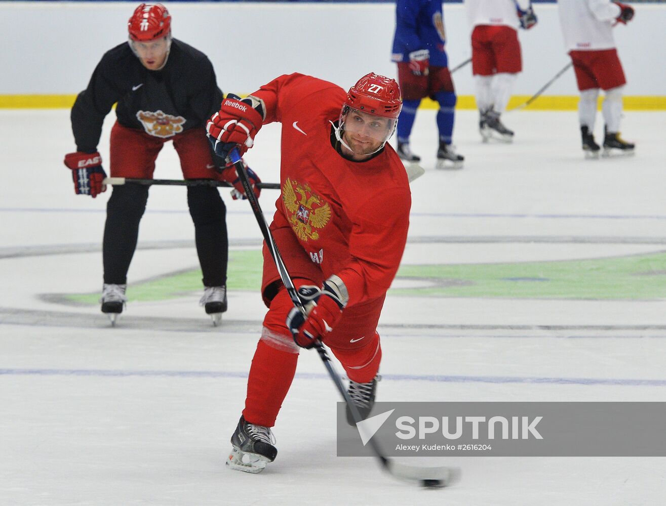 Russian national ice hockey team's training session