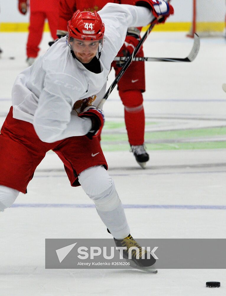 Russian national ice hockey team's training session