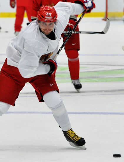 Russian national ice hockey team's training session