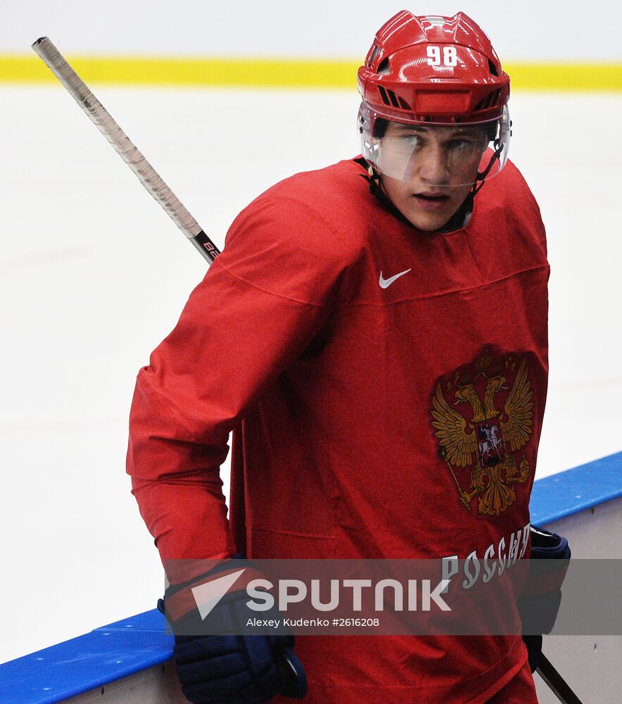 Russian national ice hockey team's training session