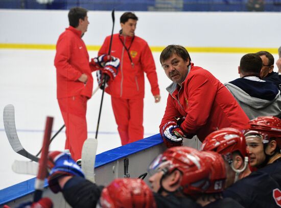 Russian national ice hockey team's training session