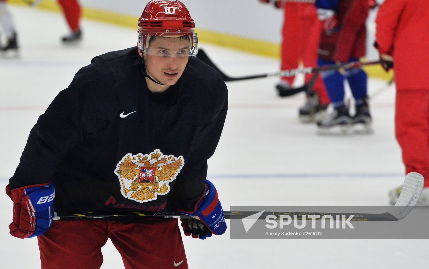 Russian national ice hockey team's training session