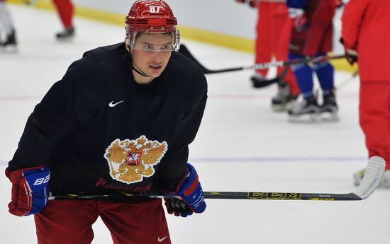 Russian national ice hockey team's training session