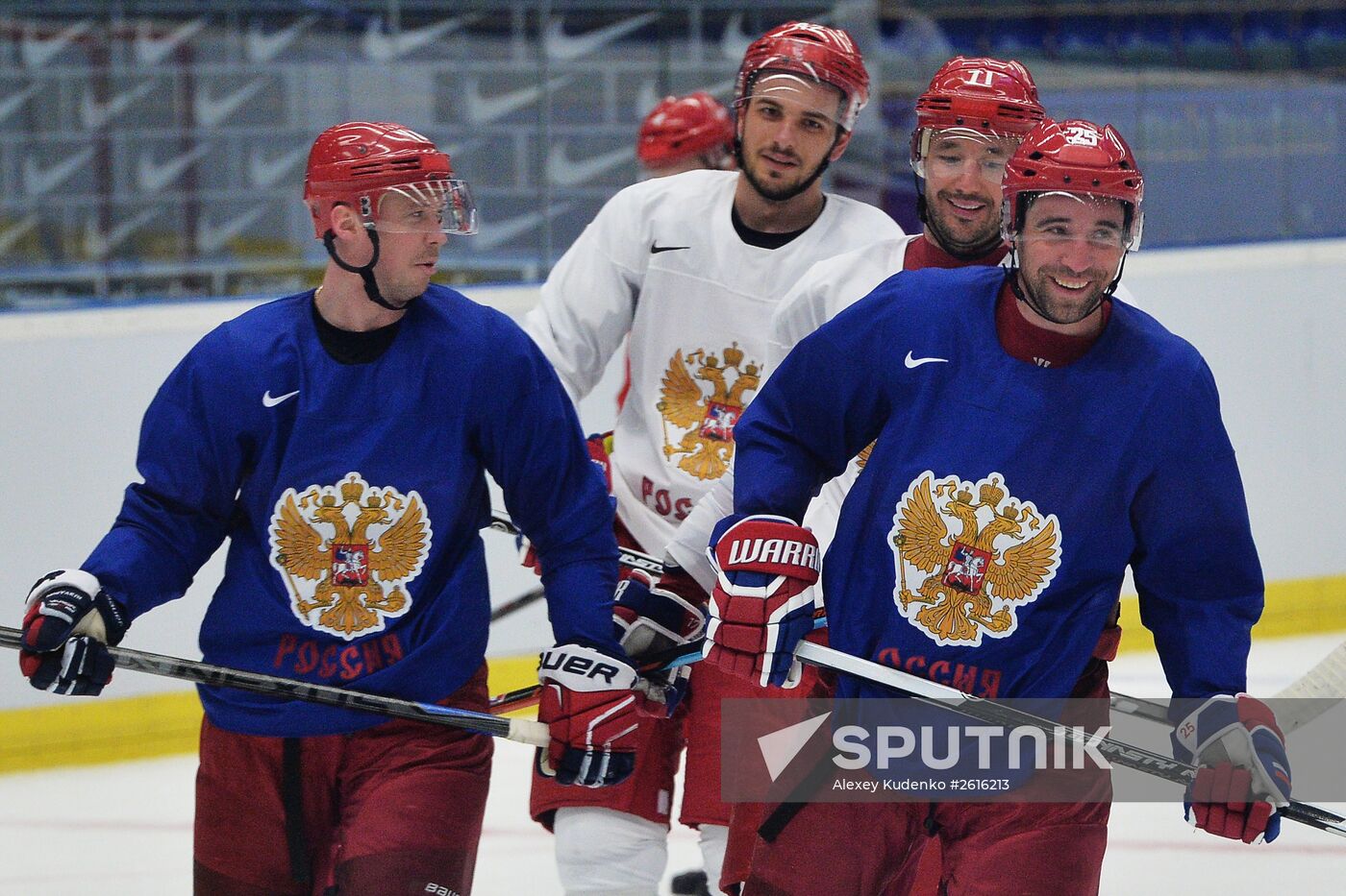 Russian national ice hockey team's training session