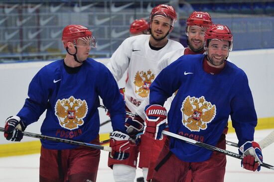 Russian national ice hockey team's training session