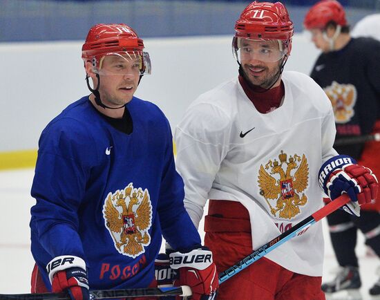 Russian national ice hockey team's training session