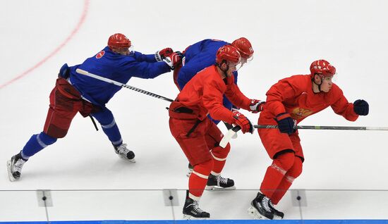 Russian national ice hockey team's training session