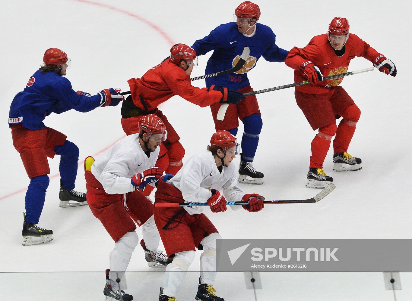 Russian national ice hockey team's training session