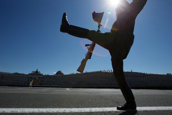 Rehearsing Victory Day parade in St.Petersburg