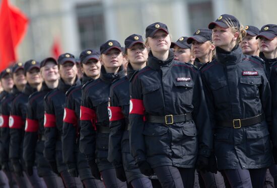 Rehearsing Victory Day parade in St.Petersburg