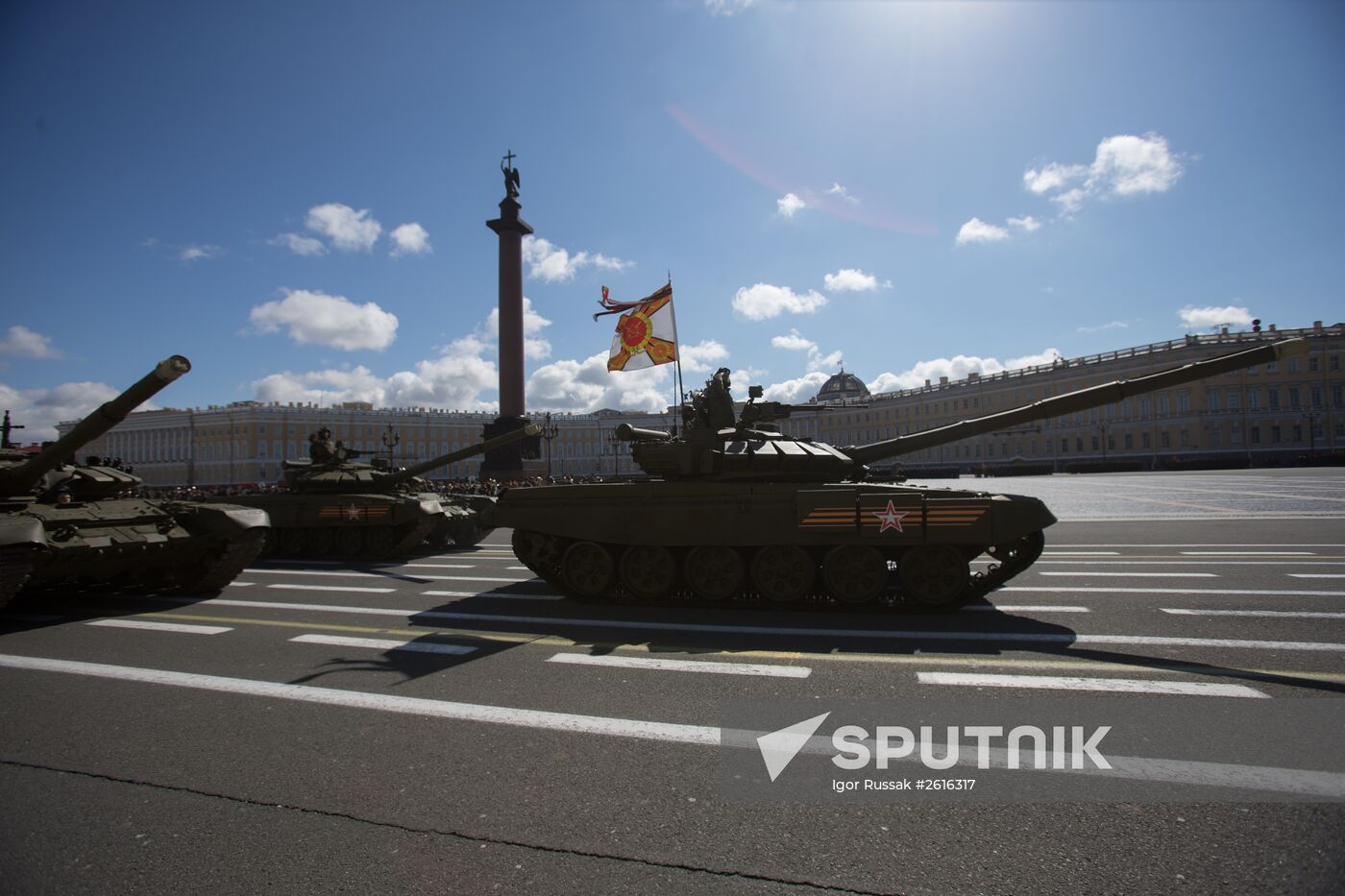 Rehearsing Victory Day parade in St.Petersburg