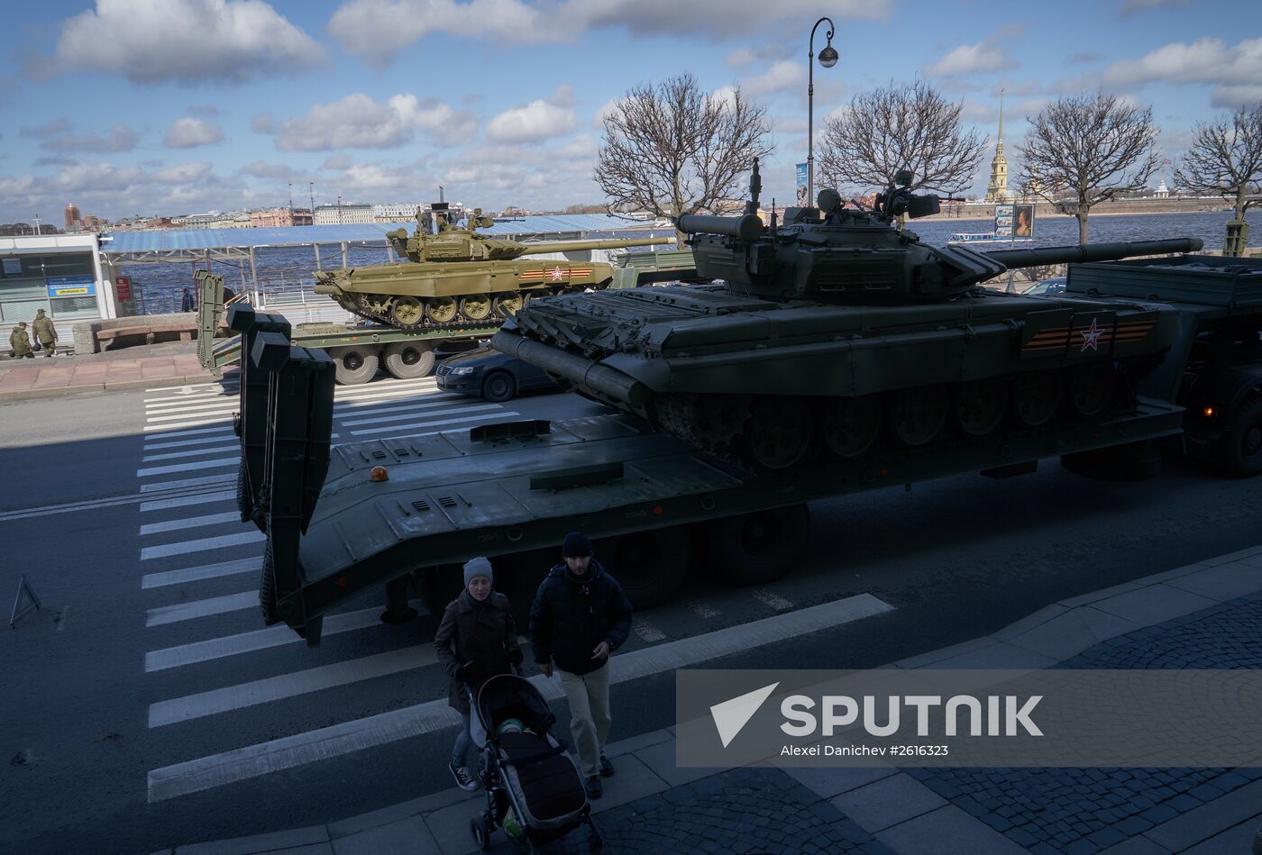 Rehearsing Victory Day parade in St.Petersburg