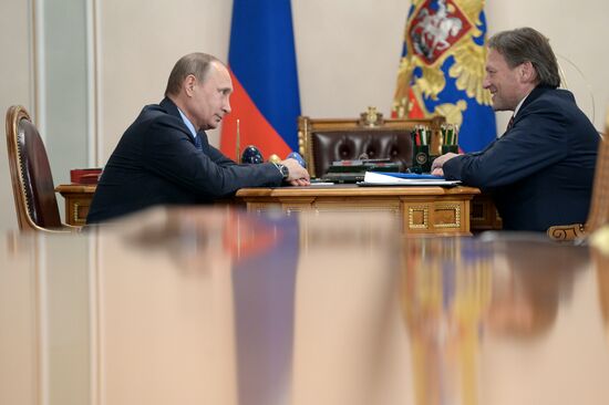 President Vladimir Putin meets with Commissioner for Entrepreneurs's Rights Boris Titov