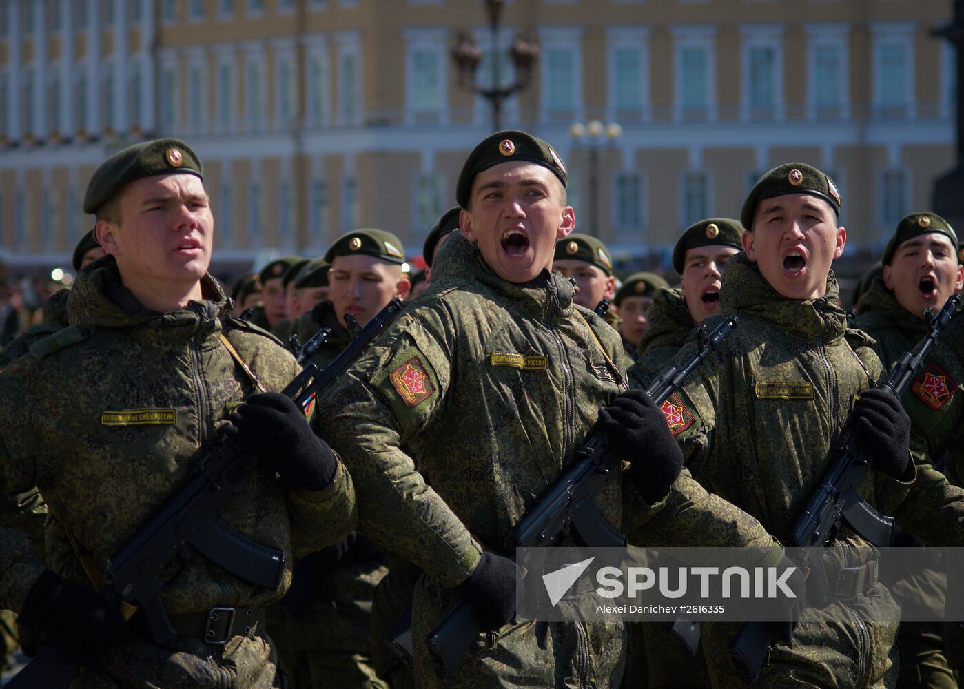 Rehearsing Victory Day parade in St.Petersburg