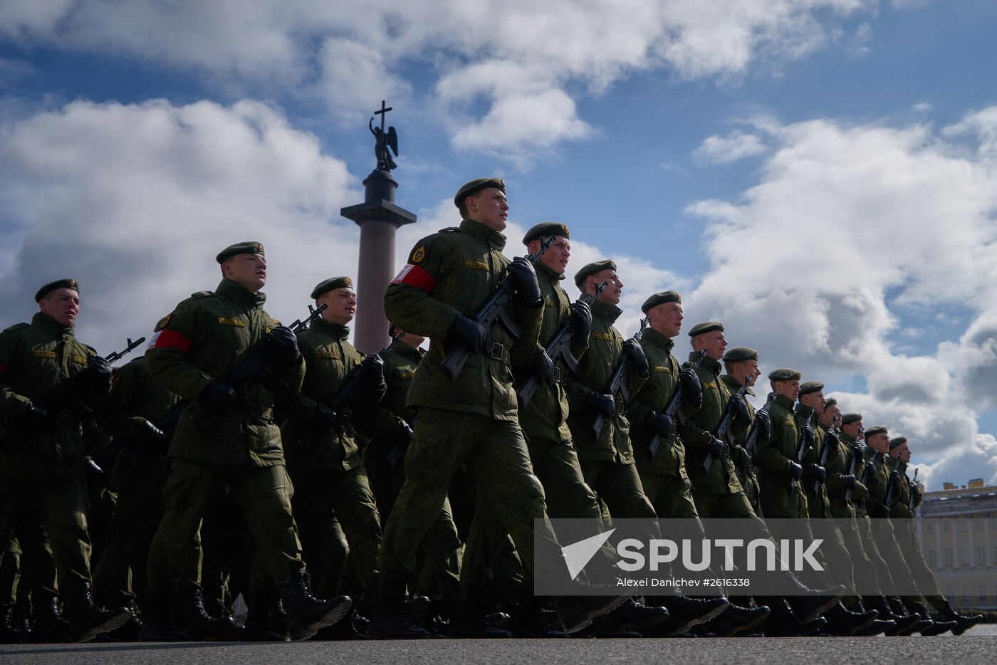 Rehearsing Victory Day parade in St.Petersburg