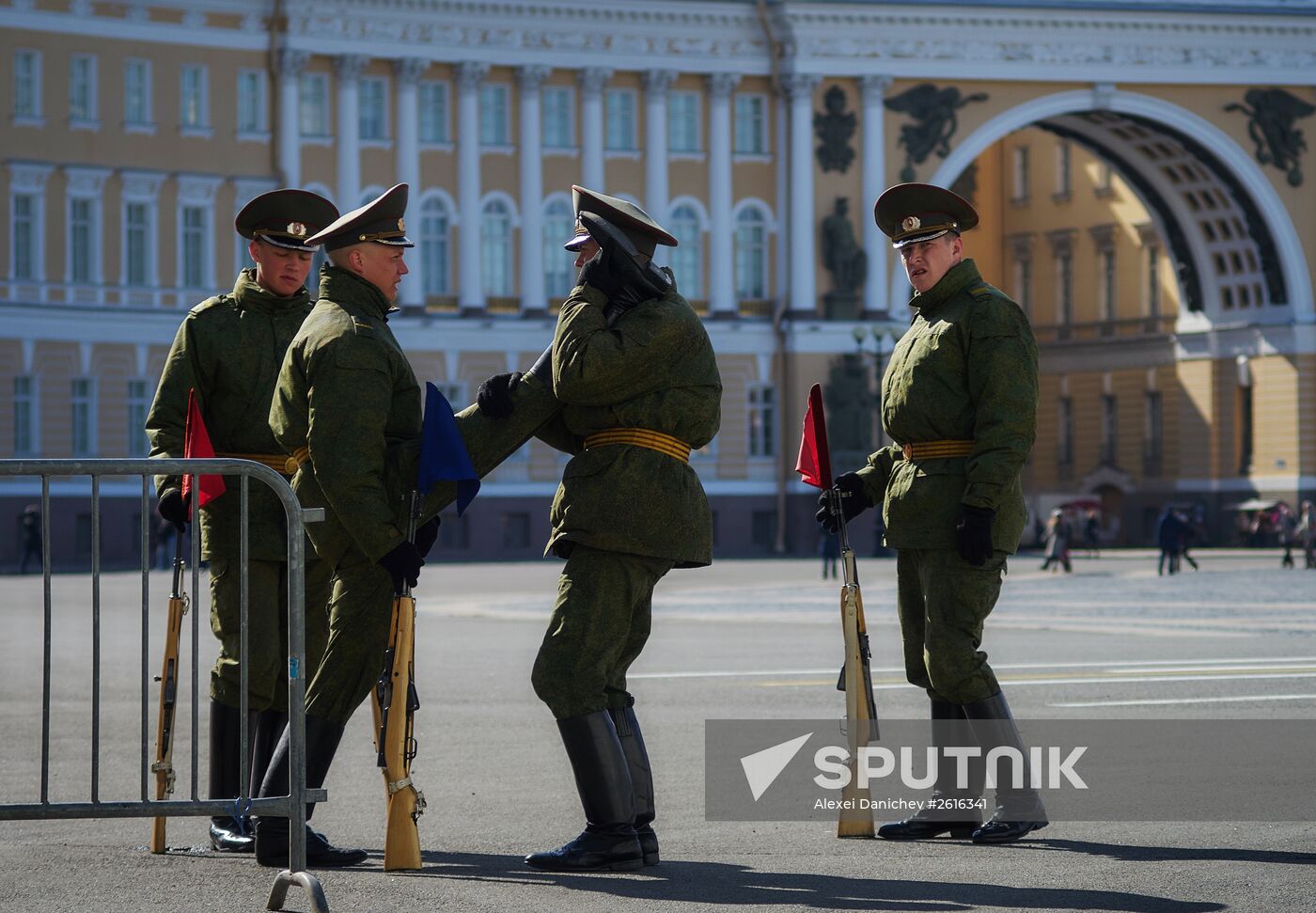 Rehearsing Victory Day parade in St.Petersburg