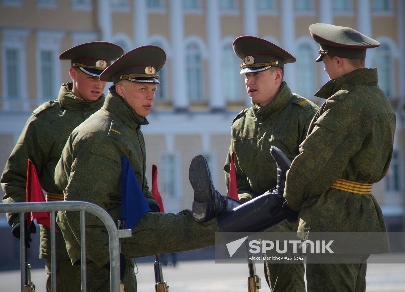 Rehearsing Victory Day parade in St.Petersburg